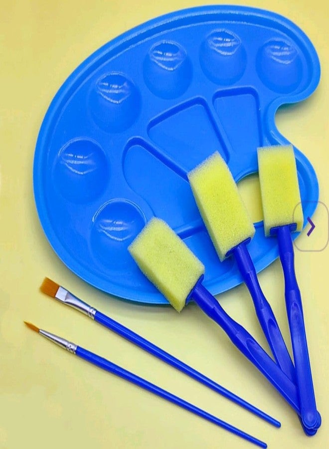 مجموعة أدوات الرسم والطلاء الإسفنجي للأطفال من بريل بي، تتضمن طوابع إسفنجية على شكل أزهار، وطوابع جرافيتي يمكنك صنعها بنفسك لتعليم الأطفال في المراحل المبكرة (مجموعة أدوات الرسم).